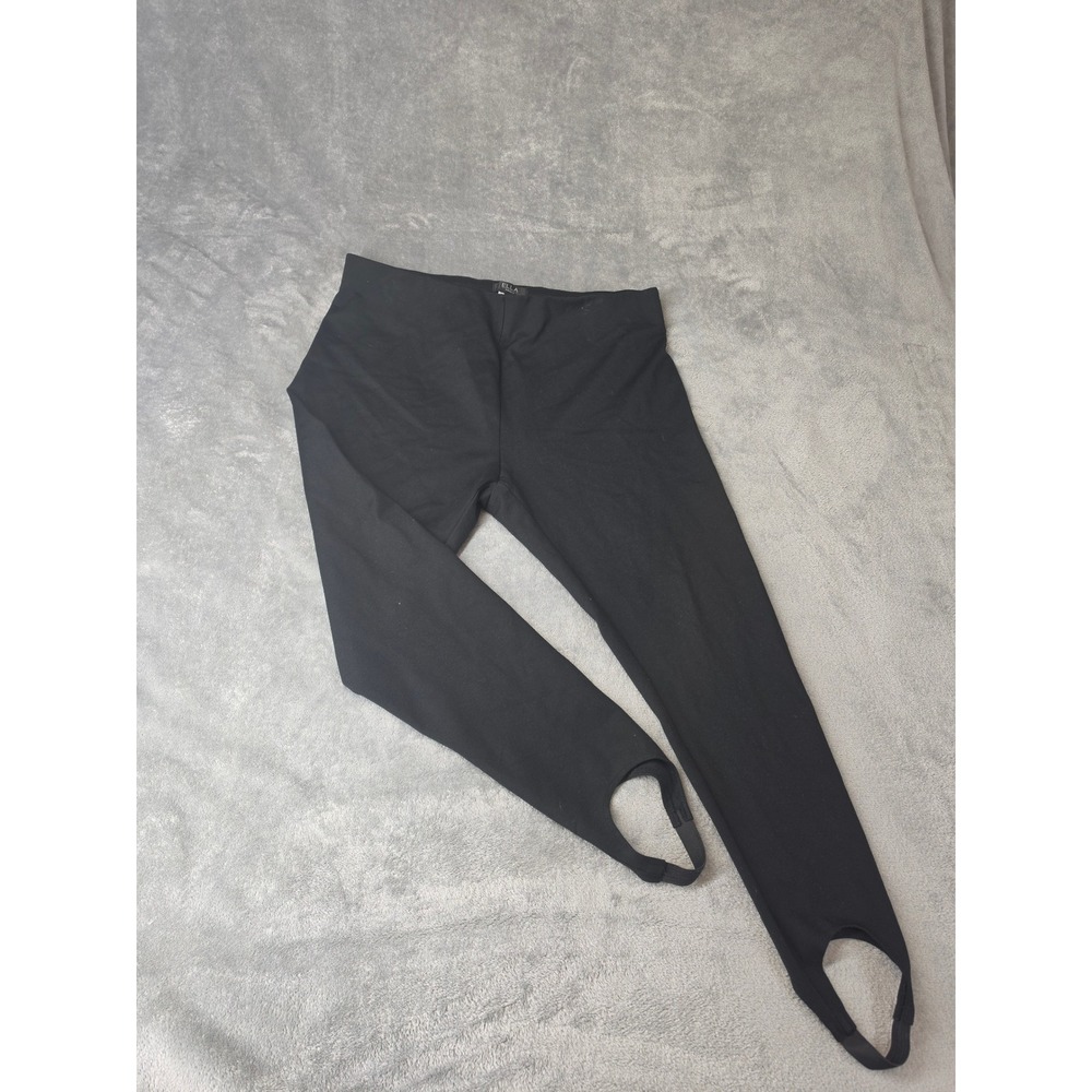 Ella Rafaella Womens XXL Black Stirrup Leggings Elastic Waist Viscose Blend Plus